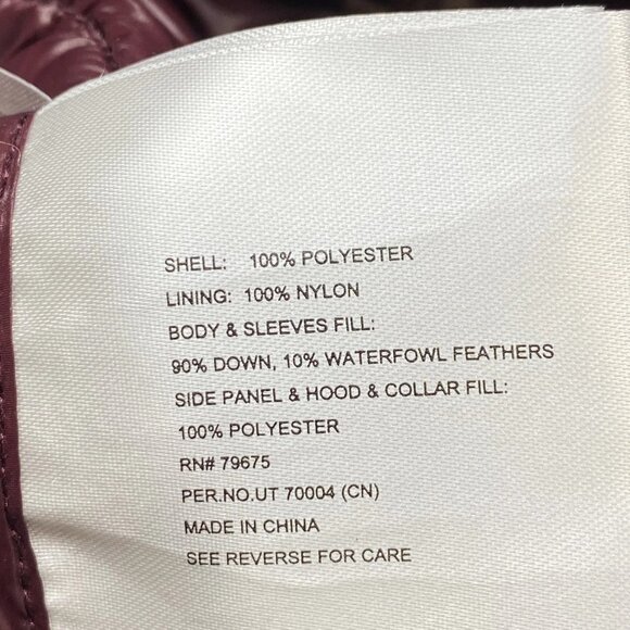 NEW MICHAEL KORS Women’s Packable Hooded Puffer Coat – Burgundy - Picture 2 of 11